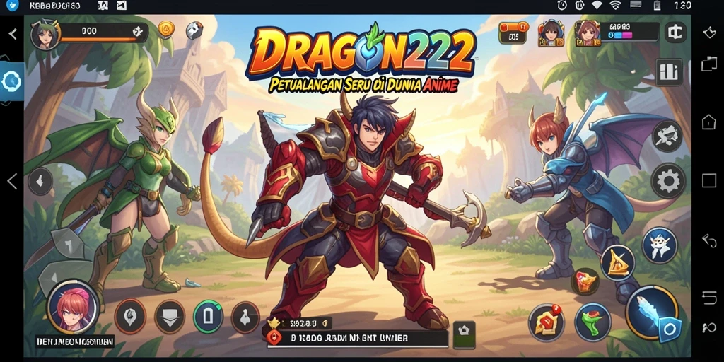 Tangkapan layar DRAGON222 menampilkan karakter anime dalam aksi seru.