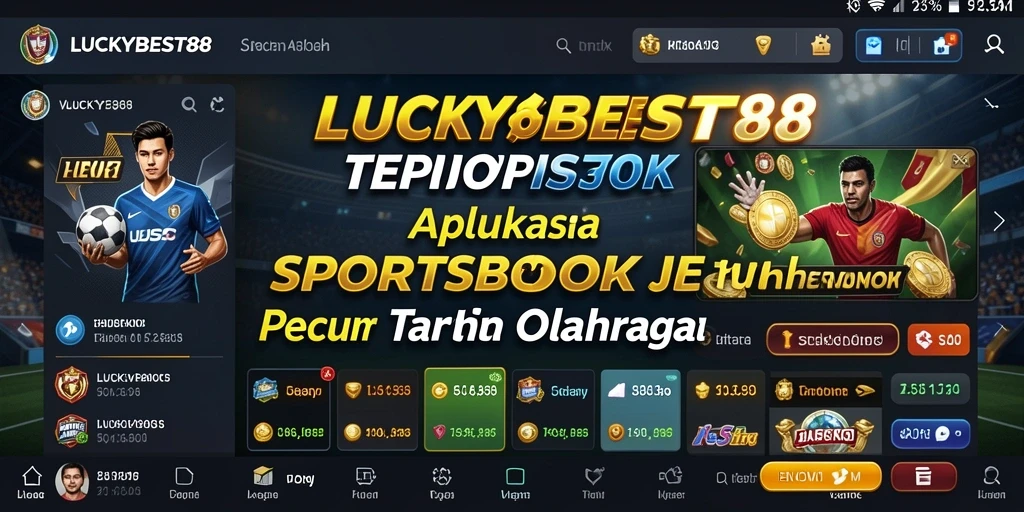 Tampilan utama LUCKYBEST88 menampilkan berbagai opsi taruhan olahraga.