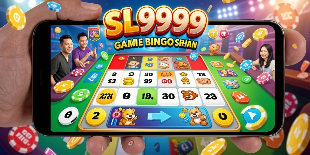 Screenshot papan permainan SL999 yang menampilkan nomor-nomor Bingo.