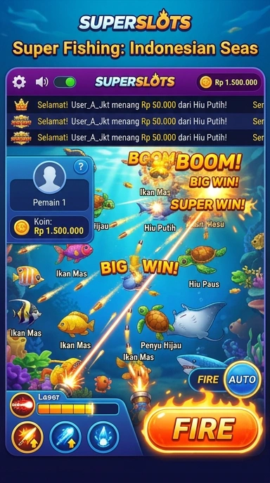 Pengguna menikmati pengalaman bermain yang menyenangkan dengan superslots.